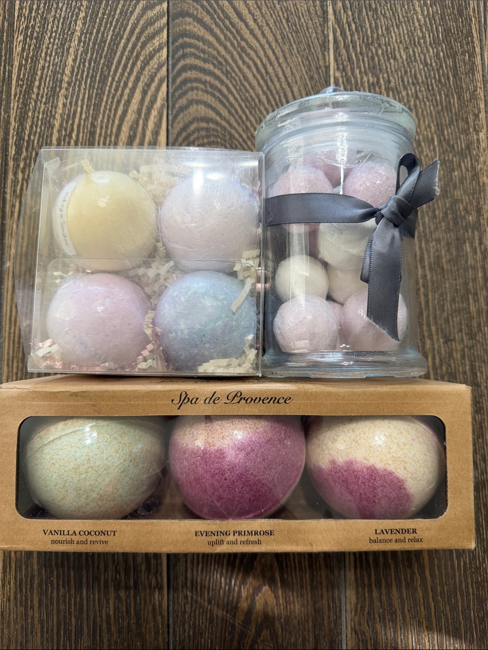 Pastel Bath Bomb Set – Lavender, Vanilla Coconut & Evening Primrose